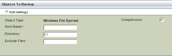 Fig. 1 Windows client being added to backup set