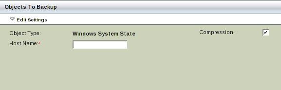 Fig. 3 Adding Windows System State backup to a backup set