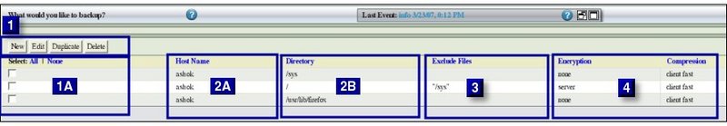 Fig. 2  Main Functionalities Backup What Page