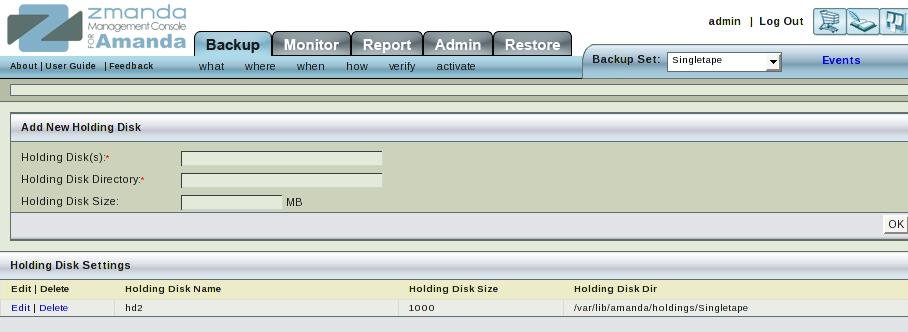 Holding Disk Overview