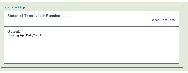 Fig. 3   Running Label Output panel