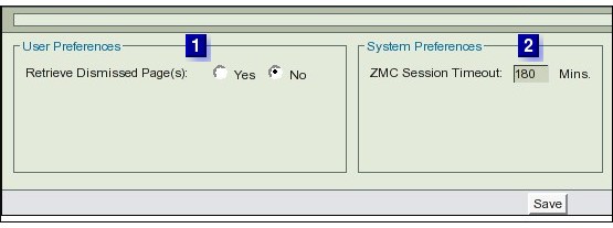 Fig 2. Admin Preferences Page