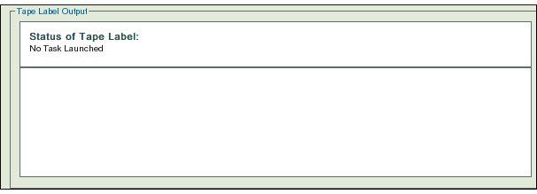 Fig. 2   Blank Tape Label Output panel