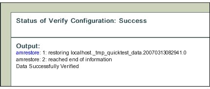 Fig. 4 Success Verifying Configuration