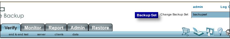 Fig. 2 Select Backup Set to Verify